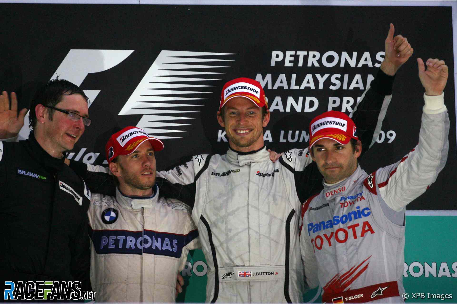 Nick Heidfeld, Jenson Button, Timo Glock, Sepang, 2009