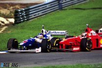 Villeneuve takes title as Schumacher’s attack gets him thrown out
