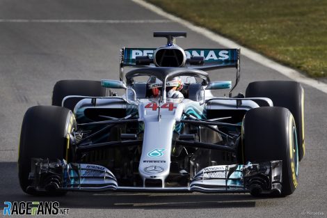 Lewis Hamilton, Mercedes W09 launch, Silverstone, 2018