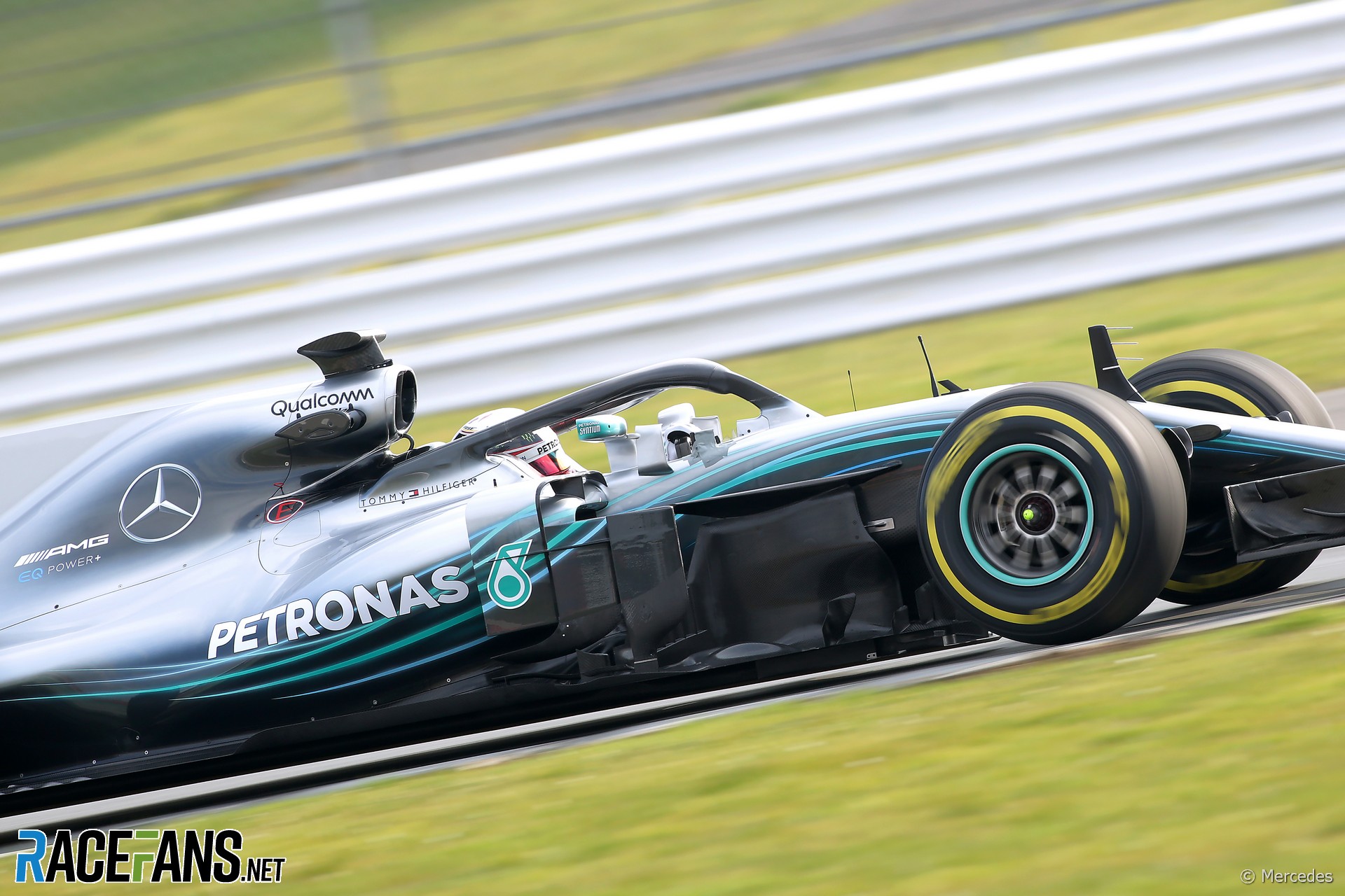 Lewis Hamilton, Mercedes W09 launch, Silverstone, 2018
