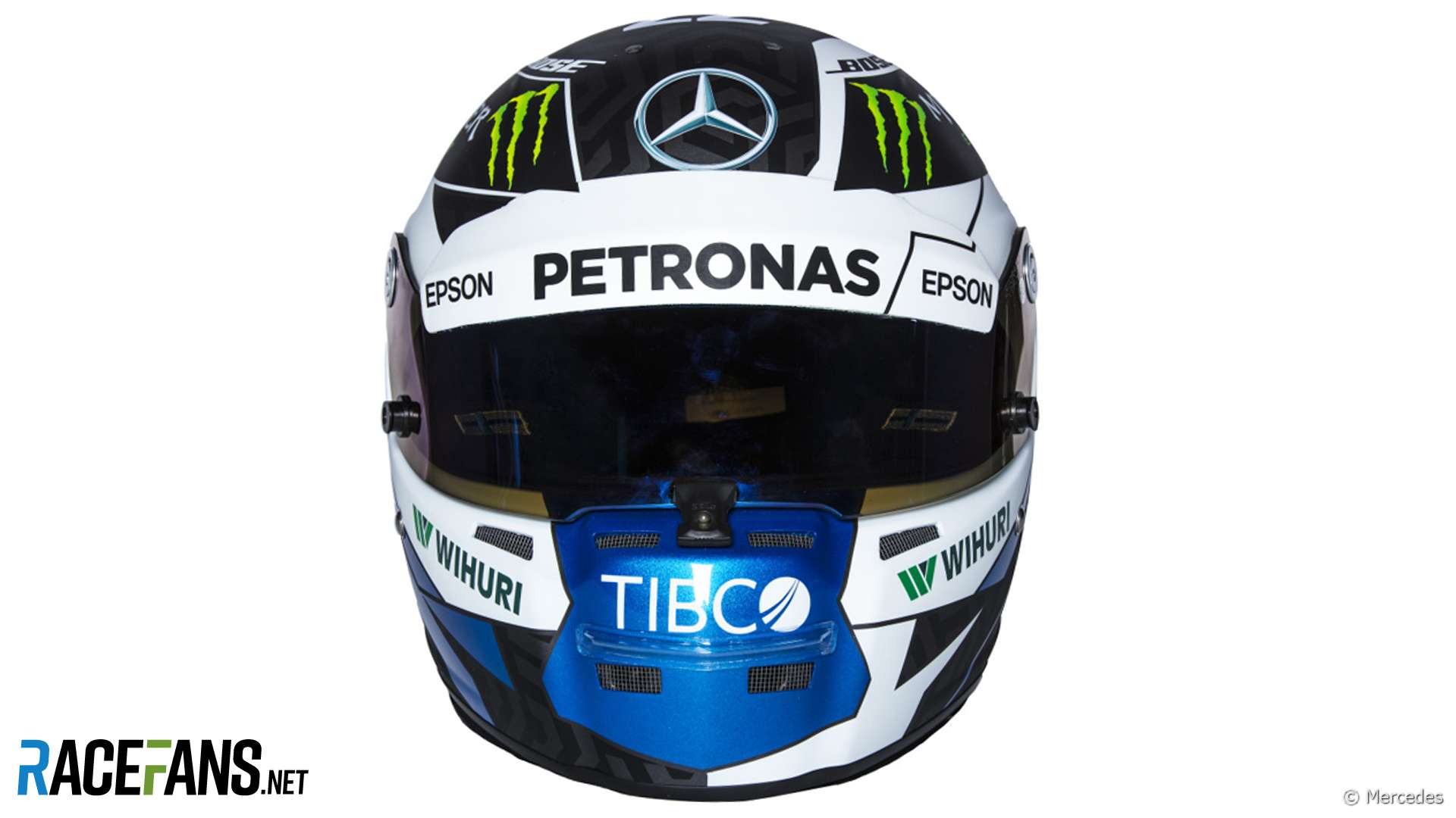 Valtteri Bottas helmet, Mercedes, 2018