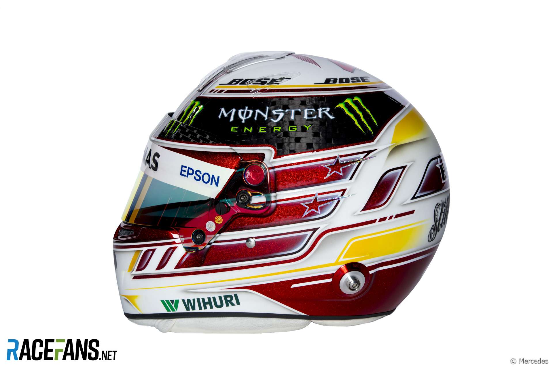 Lewis Hamilton helmet, Mercedes, 2018