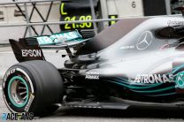 Mercedes W09 rear suspension, Circuit de Catalunya, 2018