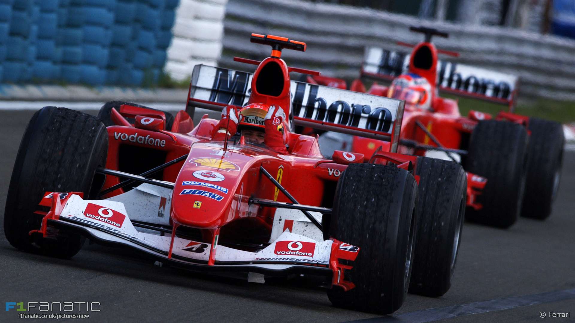 Michael Schumacher, Rubens Barrichello, Ferrari, Hungaroring, 2004