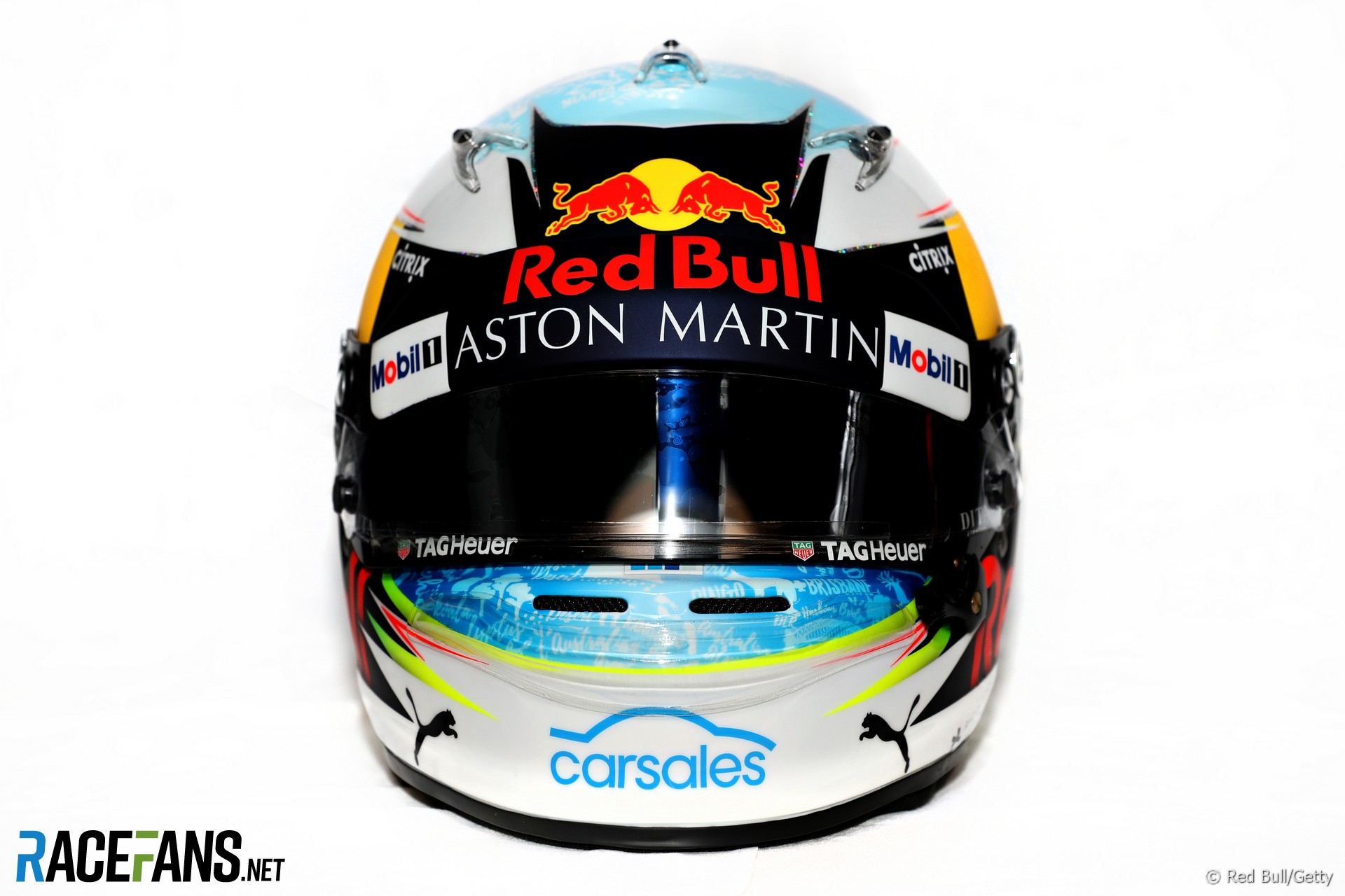 Daniel Ricciardo, Red Bull, helmet, 2018