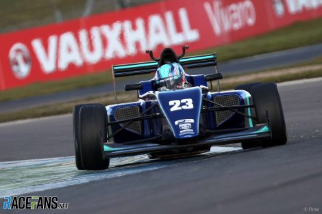 Billy Monger, Carlin, British F3, Donington Park, 2018