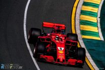 Vettel leads Ferrari one-two after flying lap at end of drying session