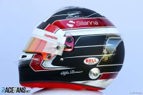 Charles Leclerc, Sauber, 2018 helmet