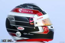 Charles Leclerc, Sauber, 2018 helmet
