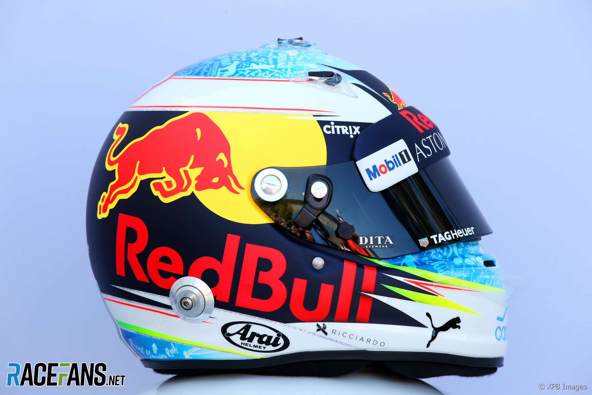 Daniel Ricciardo, Red Bull, 2018 helmet · RaceFans