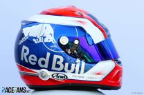 Pierre Gasly, Toro Rosso, 2018 helmet