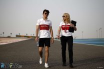 Charles Leclerc, Ruth Buscombe, Sauber, Bahrain International Circuit, 2018