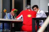 Niki Lauda, Toto Wolff, Maurizio Arrivabene, Bahrain International Circuit, 2018