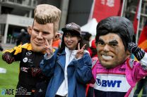 Nico Hulkenberg  and Sergio Perez caricatures, Shanghai International Circuit, 2018