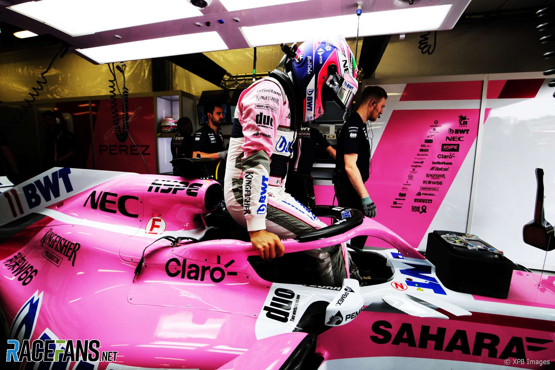 Sergio Perez, Force India, Baku City Circuit, 2018