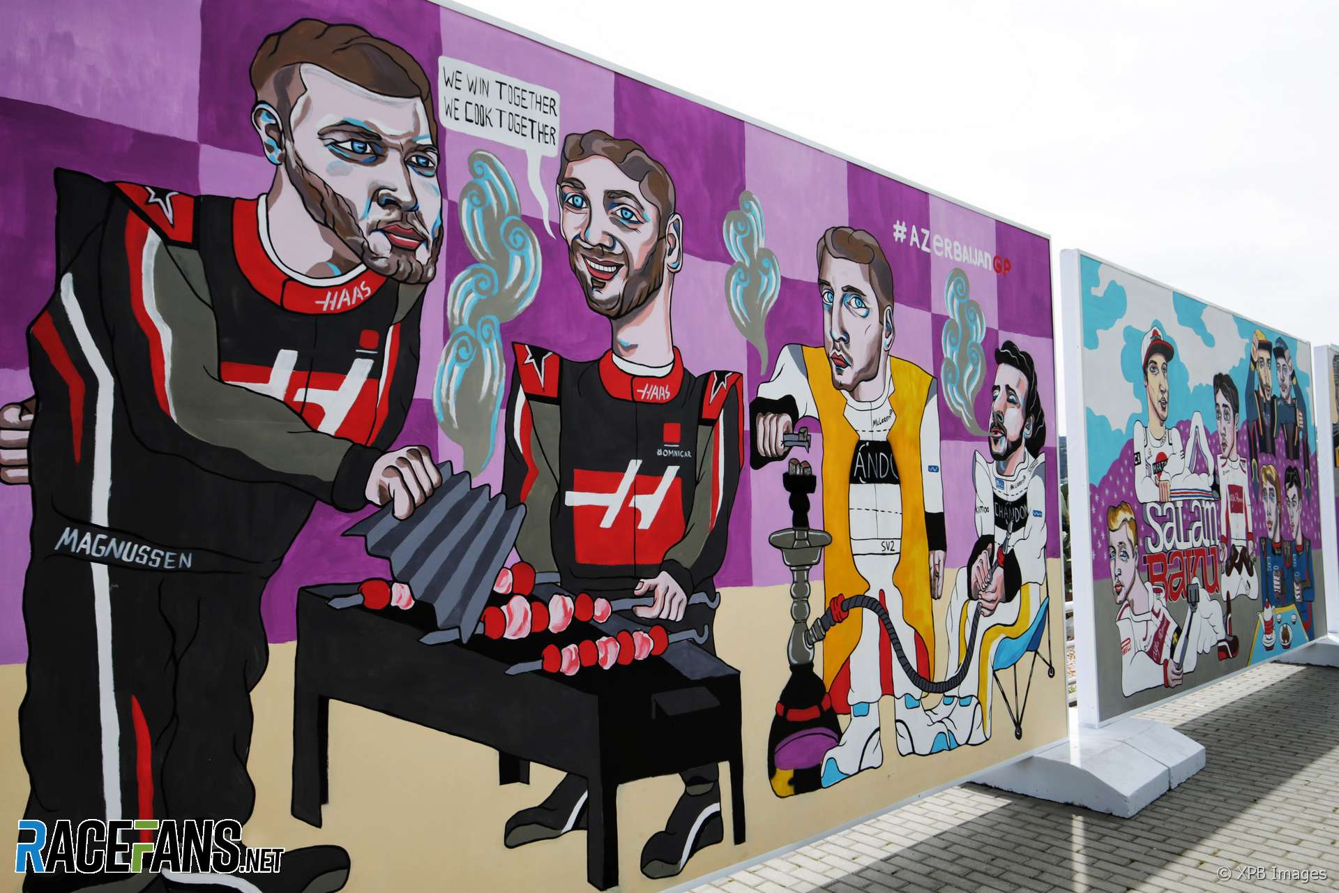 Driver murals, Baku City Circuit, 2018