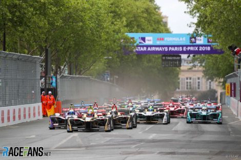 Start, Formula E, Paris, 2018