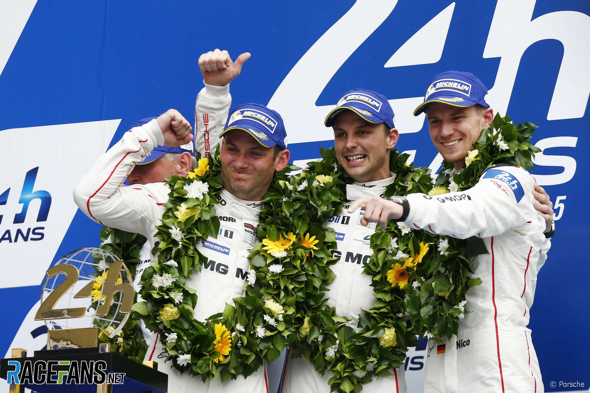 Nick Tandy, Earl Bamber, Nico Huelkenberg, Porsche, Le Mans, 2015