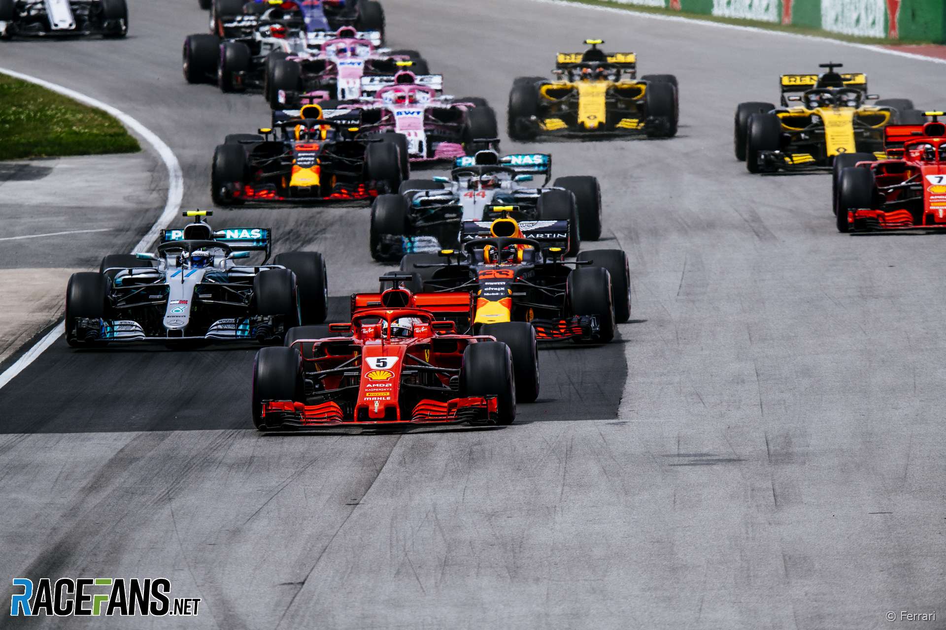 Start, Circuit Gilles Villeneuve, 2018