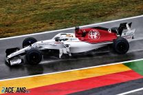 Leclerc leads Sauber one-two in heavy rain at Hockenheim