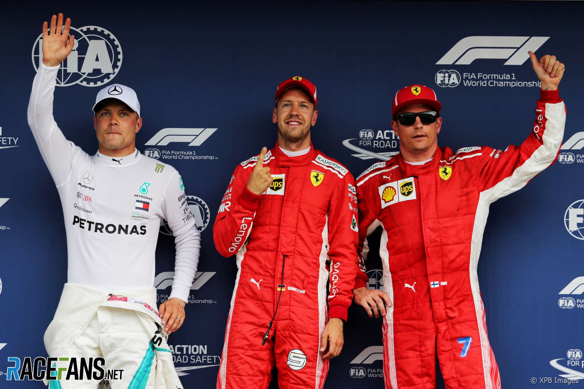 Valtteri Bottas, Sebastian Vettel, Kimi Raikkonen, Hockenheimring, 2018