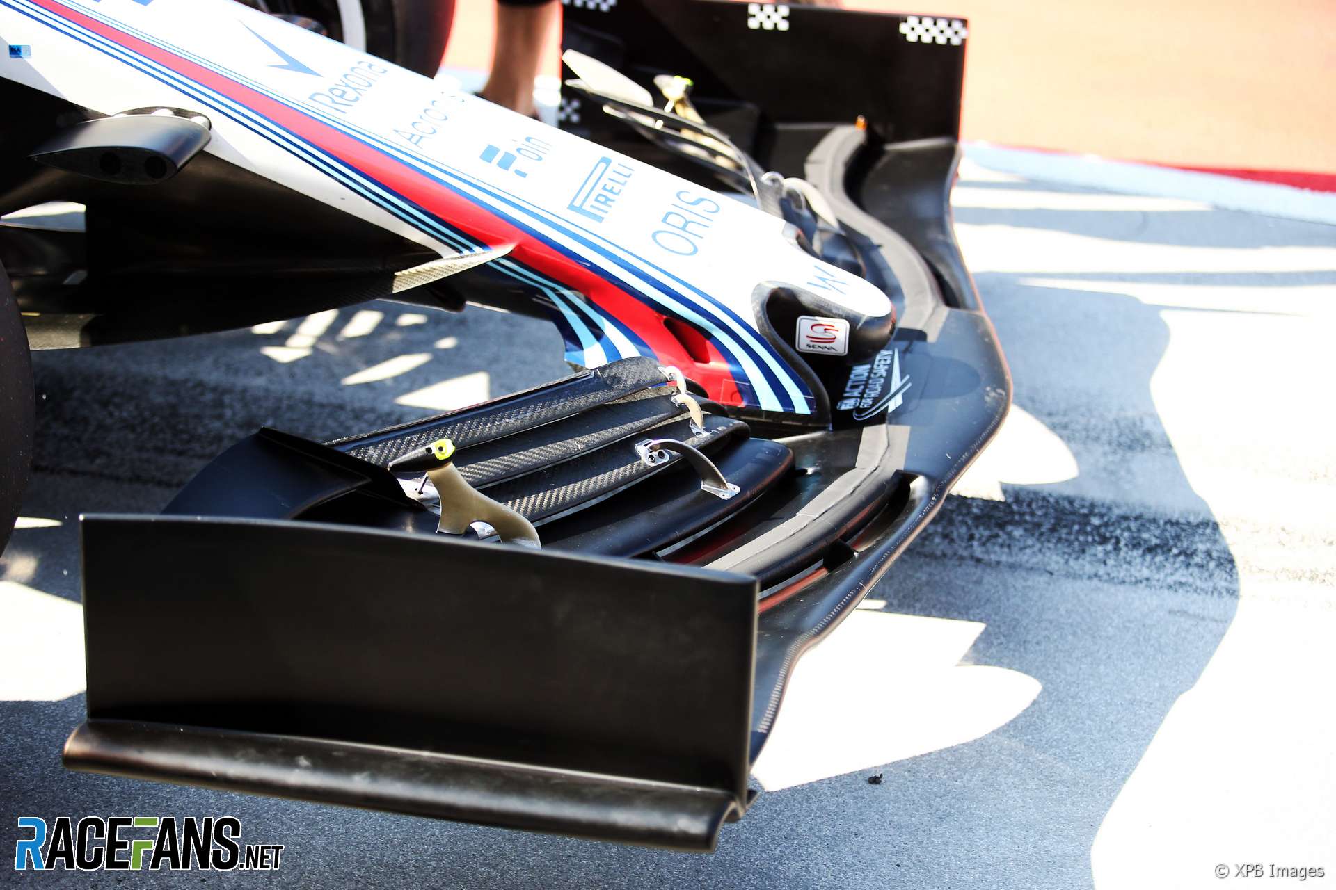 Williams 2019 F1 front wing test, Hungaroring, 2018