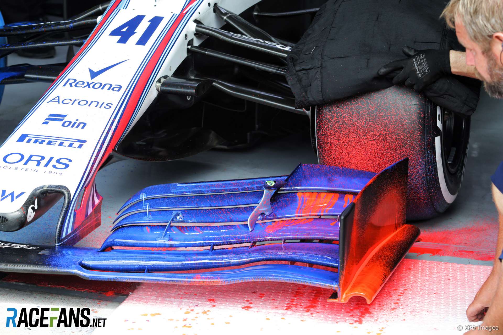 Williams 2019 front wing test, Hungaroring, 2018