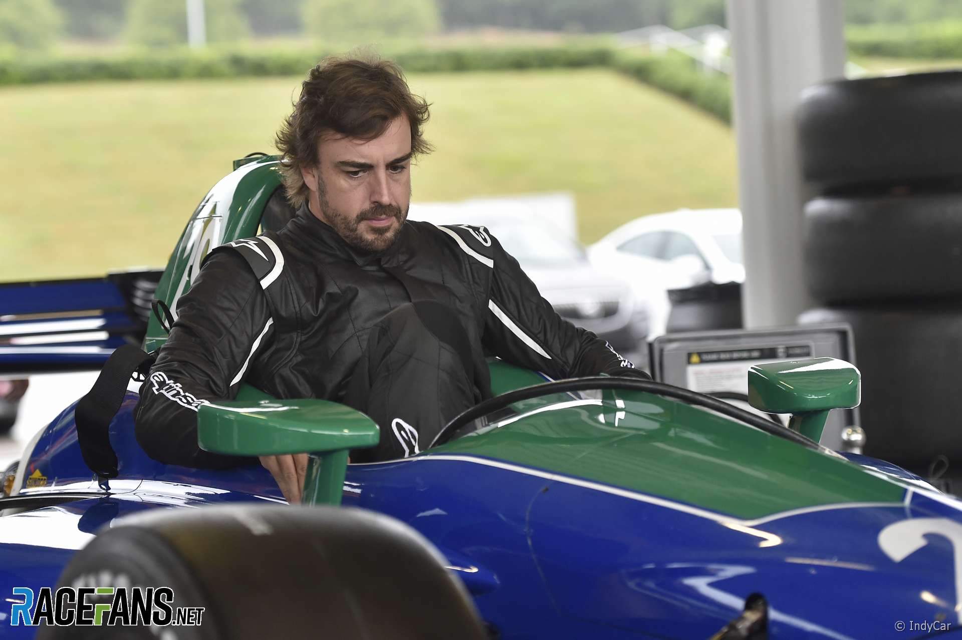 Fernando Alonso, IndyCar test, Barber Motorsports Park, 2018