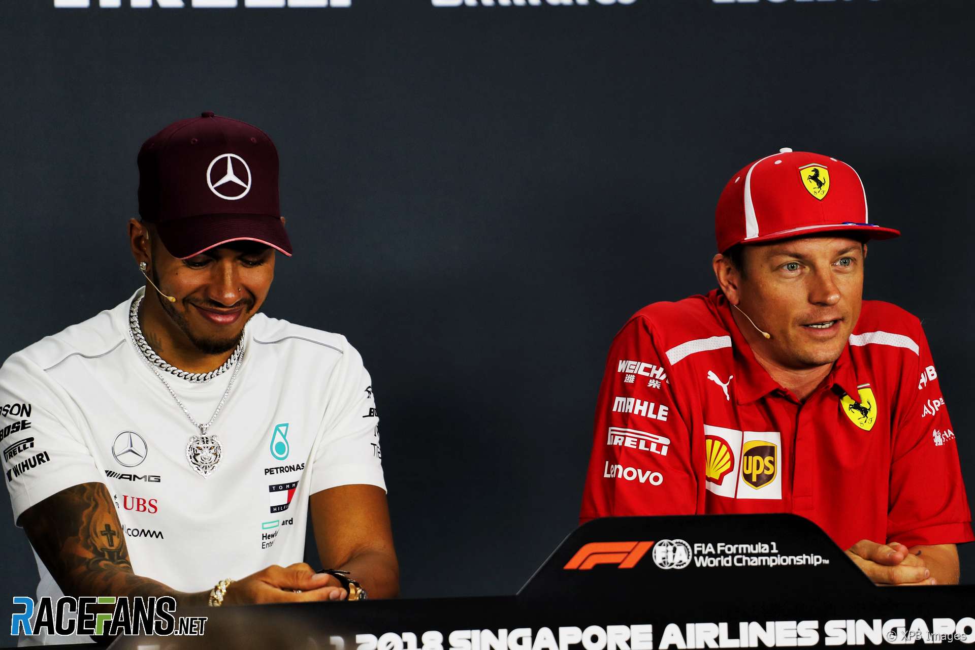 Lewis Hamilton, Kimi Raikkonen, Singapore, 2018