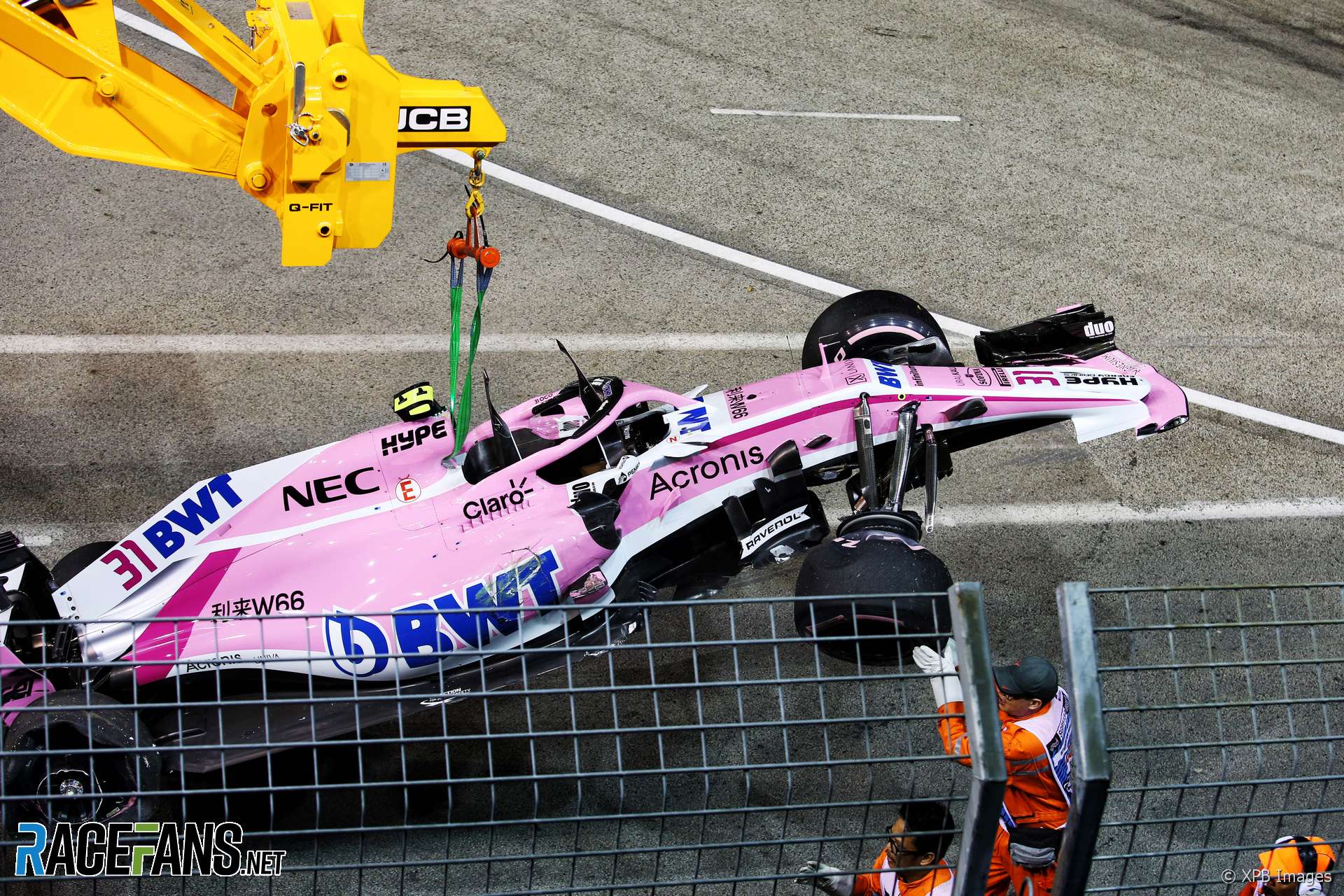 Esteban Ocon, Force India, Singapore, 2018