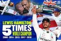 Hamilton wins 2018 drivers’ title and becomes F1’s third five-times champion