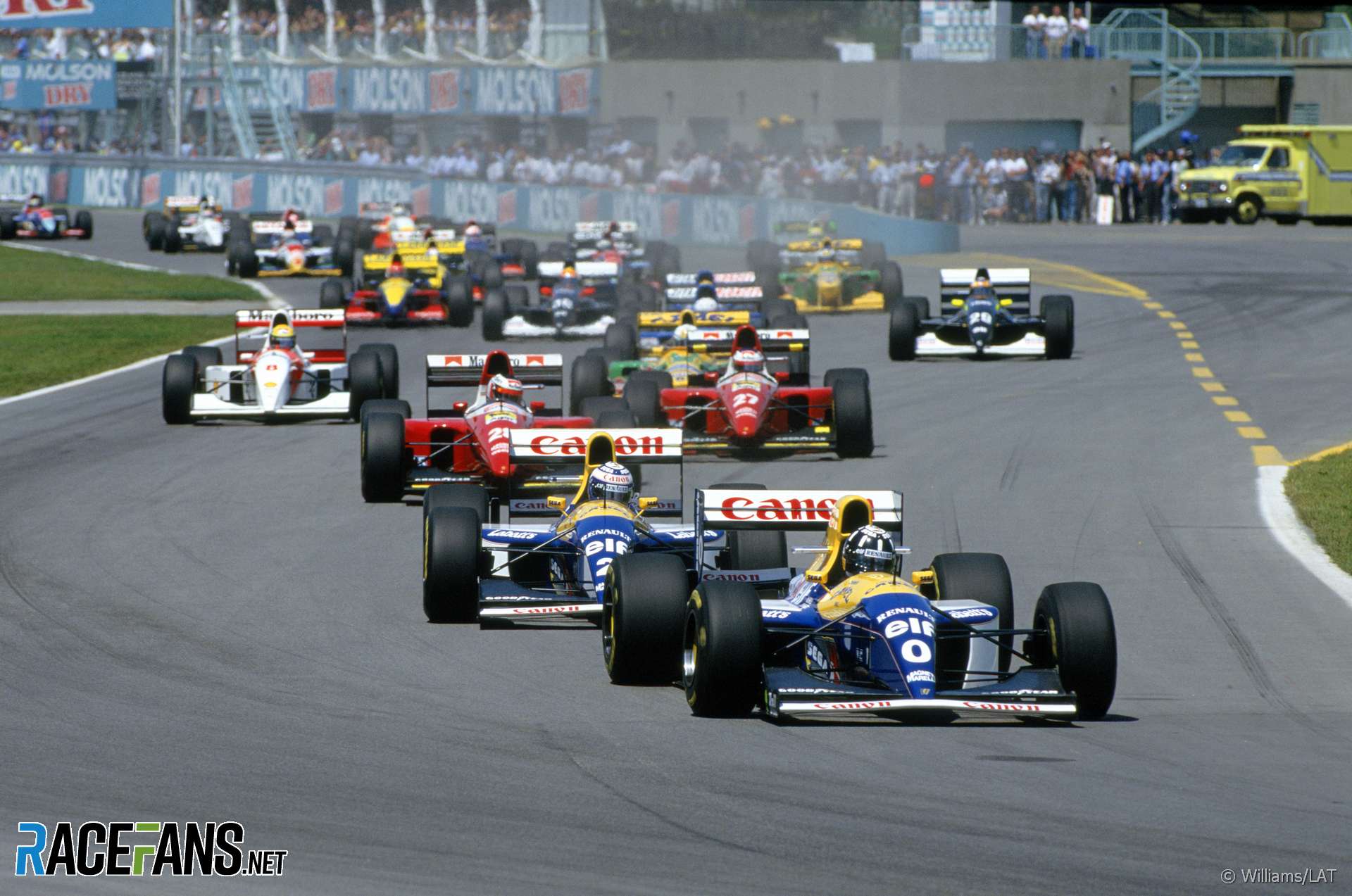 Start, Circuit Gilles Villeneuve, Montreal, 1993