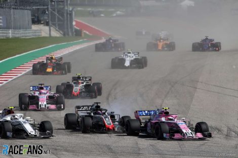 Charles Leclerc, Romain Grosjean, Esteban Ocon, Circuit of the Americas, 2018