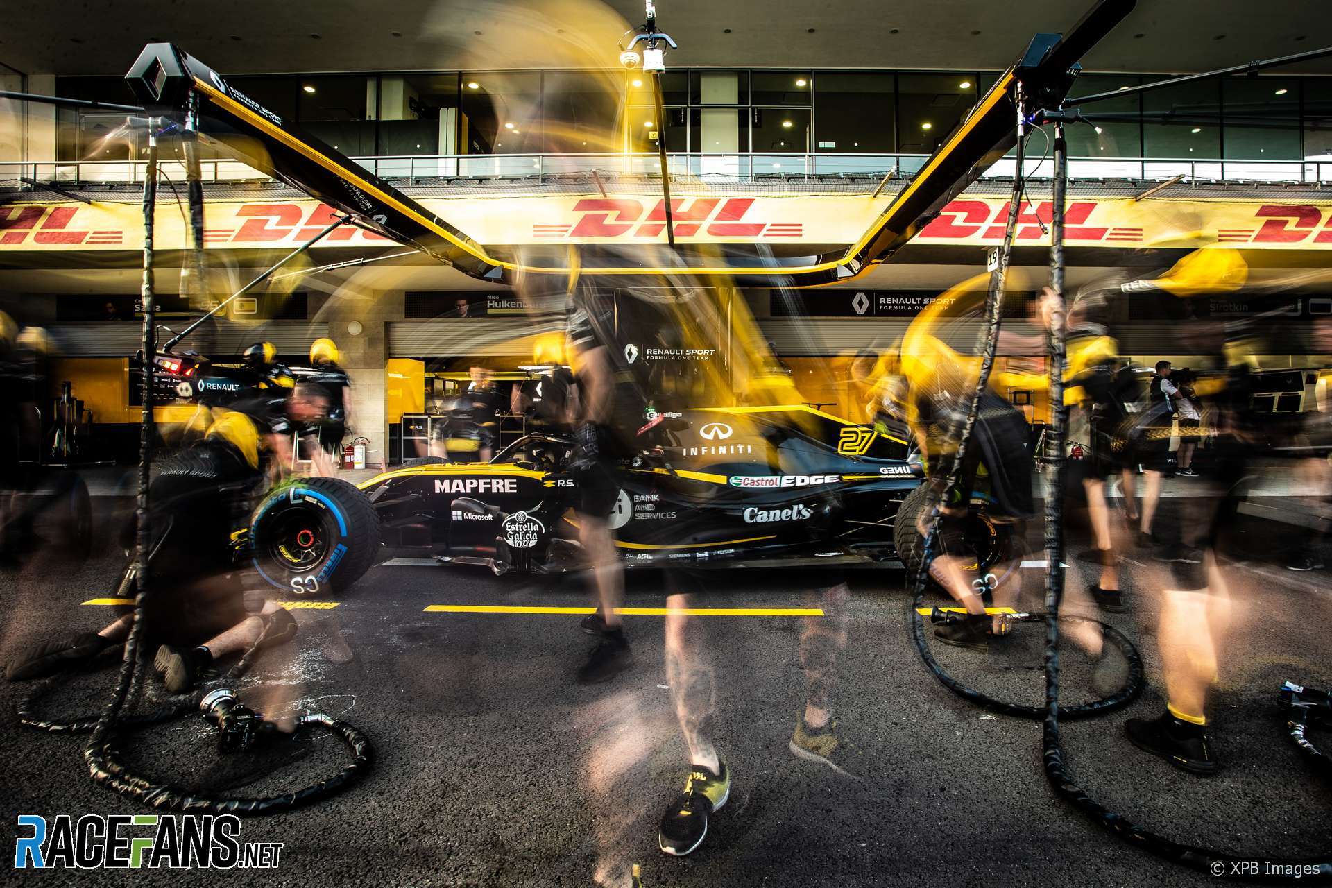 Renault pit stop practice, Autodromo Hermanos Rodriguez, 2018