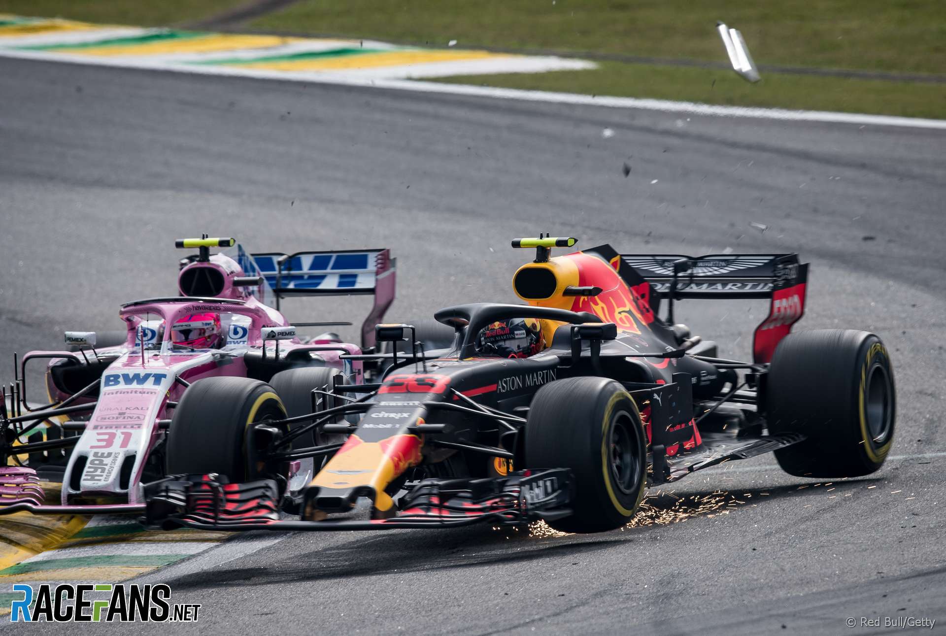 Esteban Ocon, Max Verstappen, Interlagos, 2018