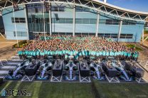 Pictures: Hamilton and Bottas celebrate fifth championship at Mercedes base