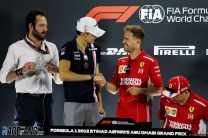 Matteo Bonciani, Esteban Ocon, Sebastian Vettel, Kimi Raikkonen, Yas Marina, 2018