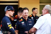 Max Verstappen, Christian Horner, Helmut Marko,Red Bull, Yas Marina, 2018