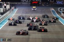 Russell wins race and championship after huge start crash in F2