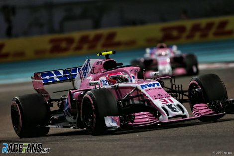 Esteban Ocon, Force India, Yas Marina, 2018