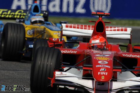 Michael Schumacher, Fernando Alonso. Imola, 2006