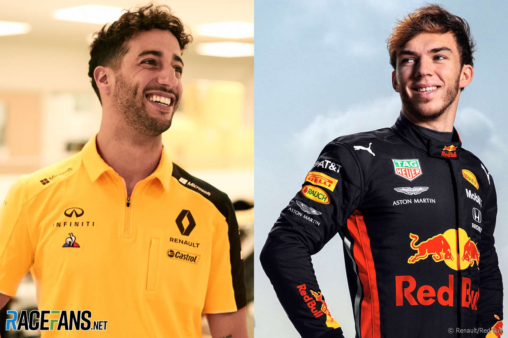 Daniel Ricciardo, Pierre Gasly, 2019