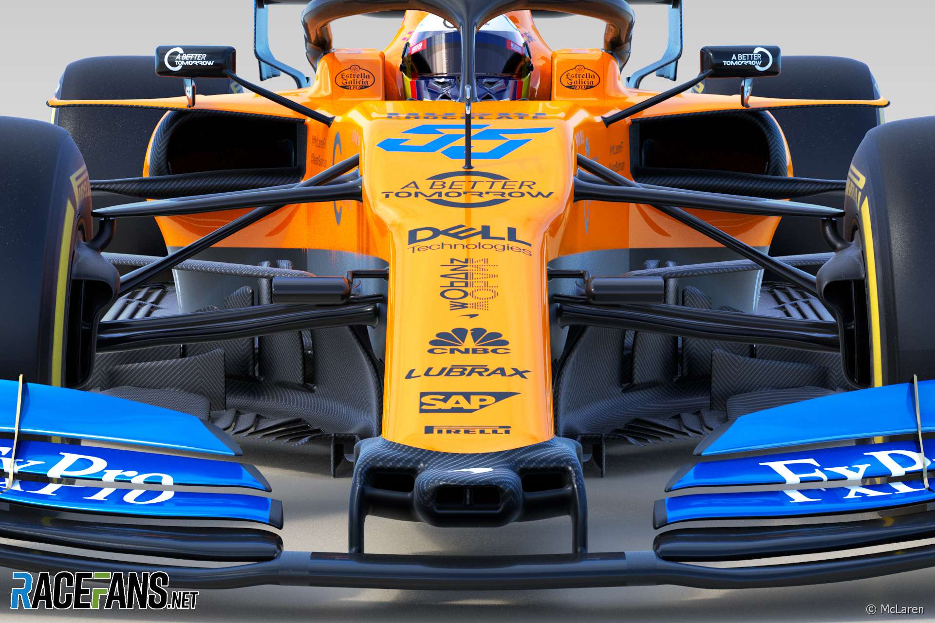 McLaren MCL34 front suspension, 2019