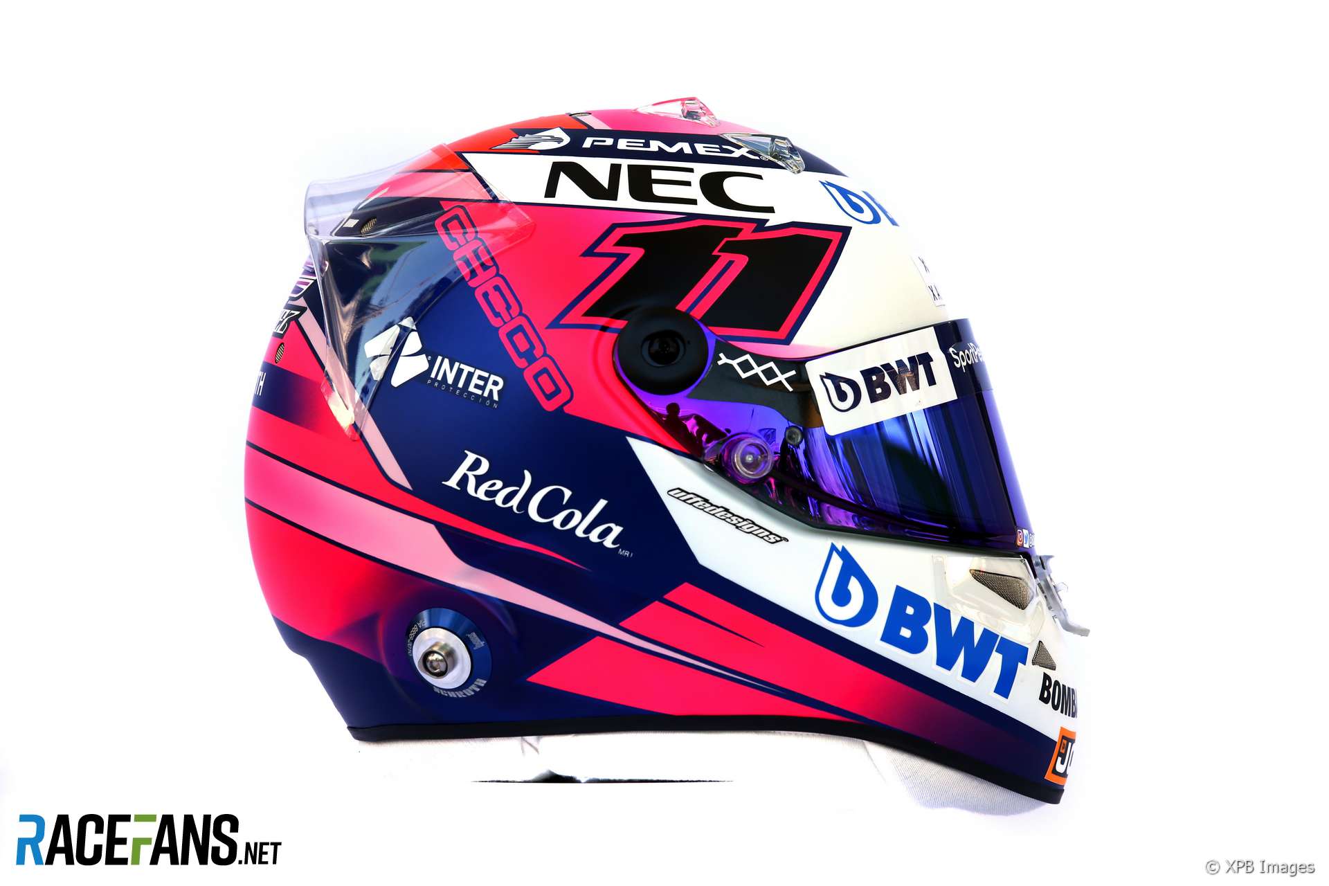 Sergio Perez helmet, 2019