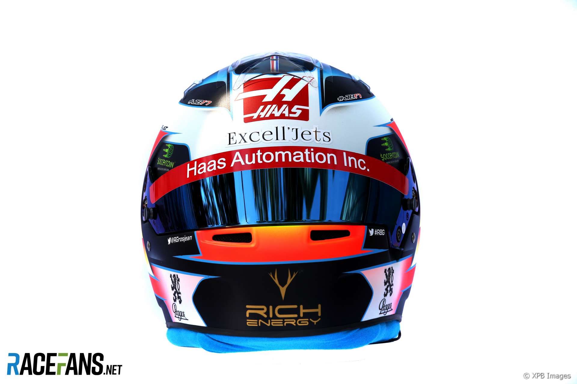 Romain Grosjean helmet, 2019