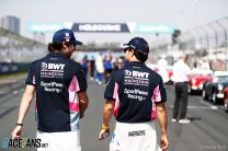 Lance Stroll, Sergio Perez, Racing Point, and Sergio Perez, Racing Point