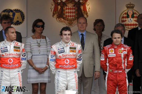 Lewis Hamilton, Fernando Alonso, Felipe Massa, Monaco, 2007