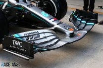 The new wing which helped Mercedes sweep the front row in China