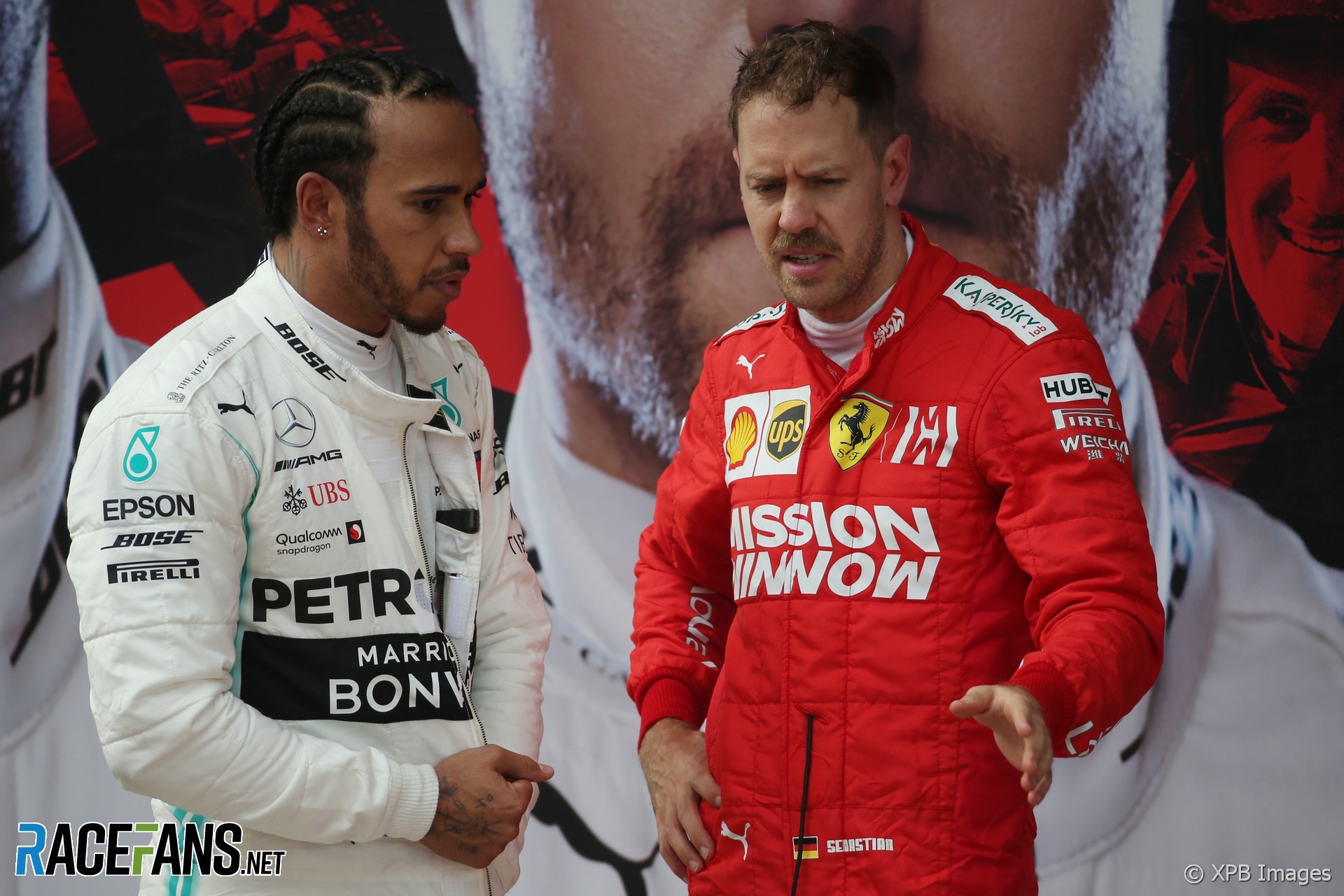 Lewis Hamilton, Sebastian Vettel, Shanghai International Circuit, 2019
