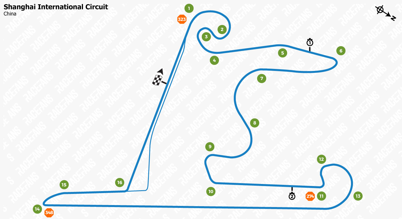 Shanghai International Circuit F1 track information